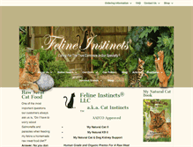 Tablet Screenshot of felineinstincts.com